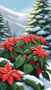 Christmas Poinsettia Flower background 3