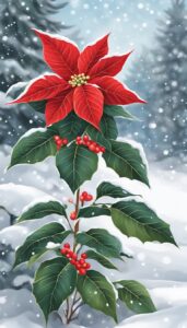 Christmas Poinsettia Flower background 4