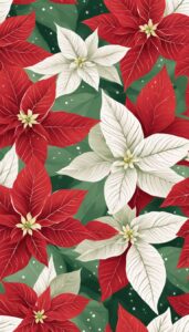 Christmas Poinsettia Flower background 6