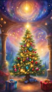 Colorful Christmas Tree background 2