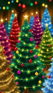 Colorful Christmas Tree background 3