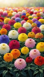 Colorful Mum Chrysanthemum flower background aesthetic wallpaper illustration 1