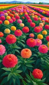 Colorful Mum Chrysanthemum flower background aesthetic wallpaper illustration 3