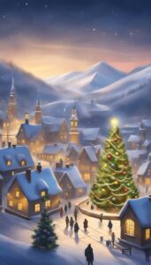 Cozy Christmas Village background 1