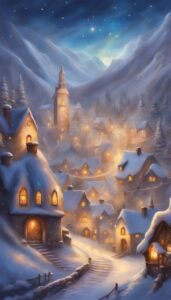 Cozy Christmas Village background 2