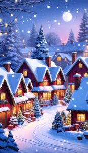 Cozy Christmas Village background 3