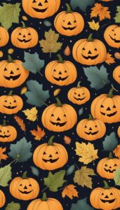 Cute Halloween Pumpkins background 1