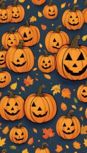 Cute Halloween Pumpkins background 2