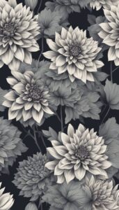 Dark Dahlia Flower background 2