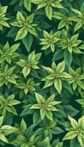 Dark Green Poinsettia Flower background 1