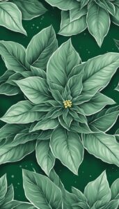 Dark Green Poinsettia Flower background 2