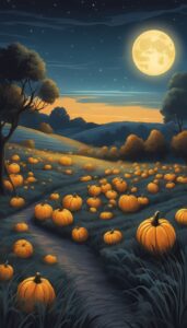 Dark Halloween Pumpkins background 1