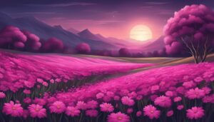 Dark Pink Flowers background wallpaper illustration 3