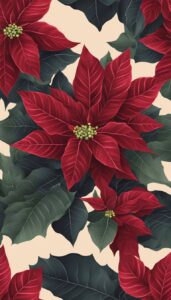 Dark Red Poinsettia Flower background 1