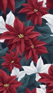 Dark Red Poinsettia Flower background 2