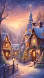 Gingerbread Christmas Village background 2