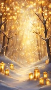 Gold Christmas Lights background 2