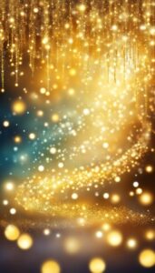 Gold Christmas Lights background 3