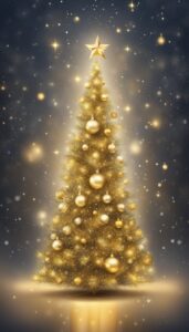 Gold Christmas Tree background 1