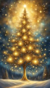 Gold Christmas Tree background 2