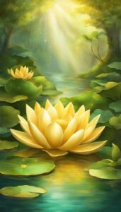 Golden Lotus Flower background 2