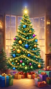 Green Christmas Tree background 1