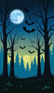 Halloween background phone wallpaper illustration 10