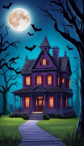 Halloween background phone wallpaper illustration 11