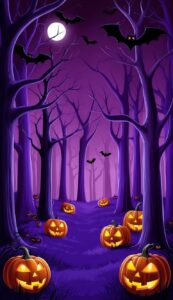 Halloween background phone wallpaper illustration 13