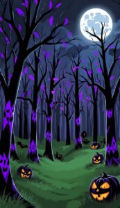 Halloween background phone wallpaper illustration 19