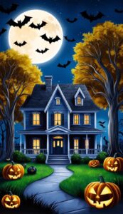 Halloween background phone wallpaper illustration 20