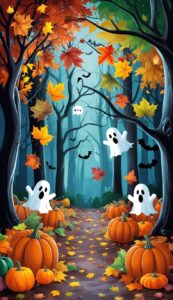 Halloween background phone wallpaper illustration 22