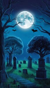 Halloween background phone wallpaper illustration 25