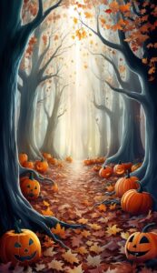 Halloween background phone wallpaper illustration 29