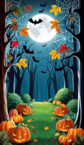 Halloween background phone wallpaper illustration 3