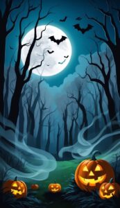 Halloween background phone wallpaper illustration 5