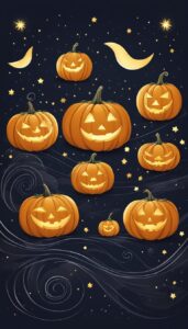 Happy Halloween Pumpkins background 1