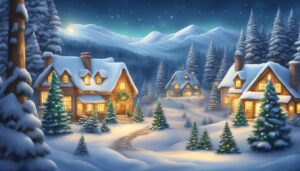 Landscape Christmas Village background 1