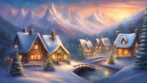 Landscape Christmas Village background 3