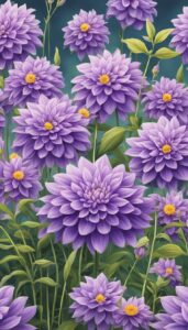 Lavender Dahlia Flower background 2