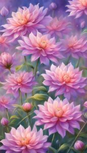 Lavender Dahlia Flower background 4