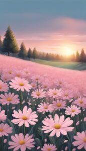 Light Pink Flowers background wallpaper illustration 1