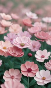 Light Pink Flowers background wallpaper illustration 4