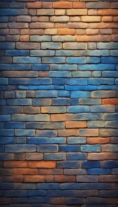 Navy Blue brick wall background 3