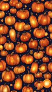 Neon Halloween Pumpkins background 2