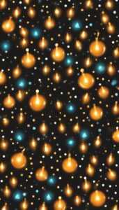 Orange Christmas Lights background 1