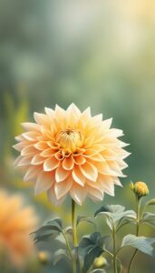 Orange Dahlia Flower background 1