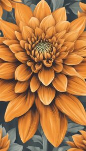 Orange Dahlia Flower background 2