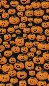 Orange Halloween Pumpkins background 1