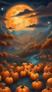 Orange Halloween Pumpkins background 2